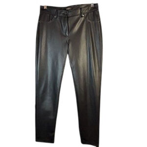Women's J.McLaughlin Black Faux Leather Skinny Pants Size 2